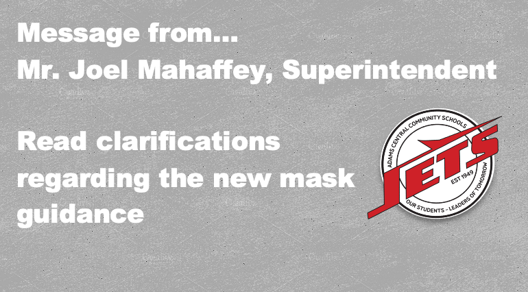 New Mask Guidance Clarifications